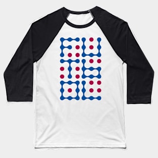 Futbol Metaballs Typography (Blue Red) Baseball T-Shirt